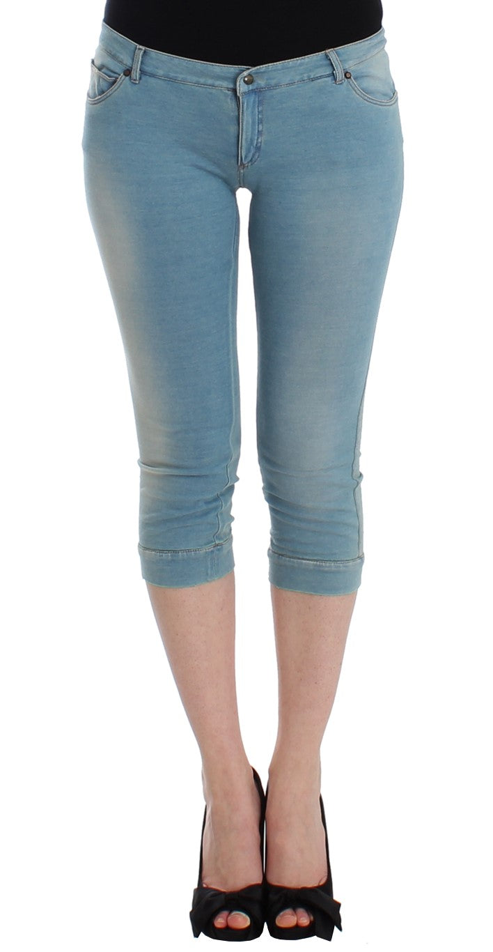Ermanno Scervino Elegant Light Blue Capri Women's Jeans