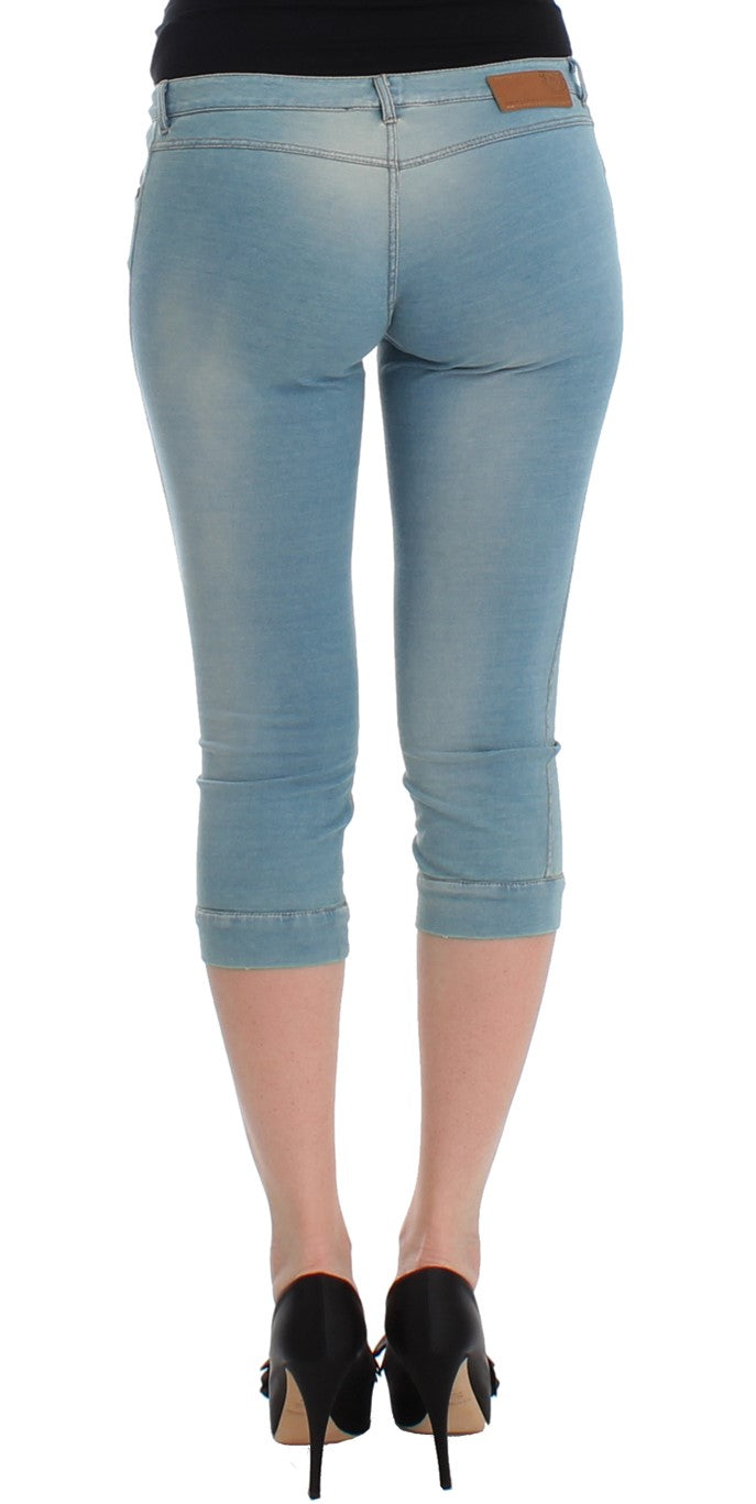 Ermanno Scervino Elegant Light Blue Capri Women's Jeans
