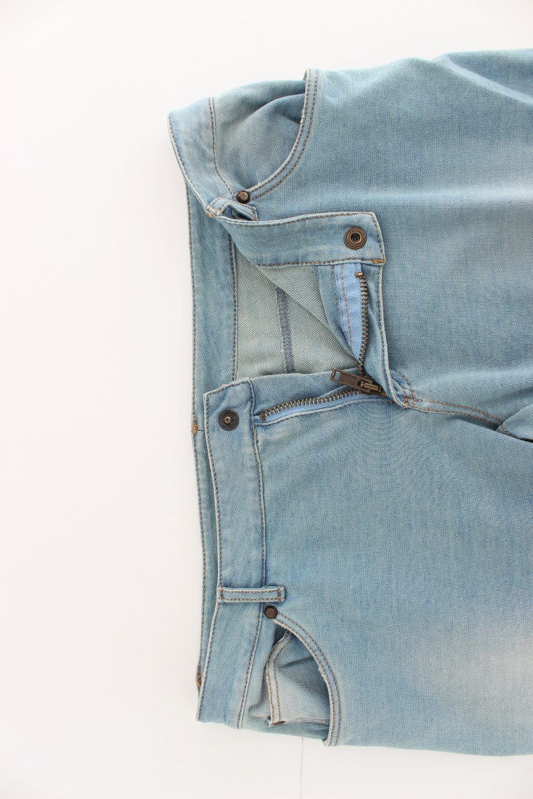 Ermanno Scervino Elegant Light Blue Capri Women's Jeans