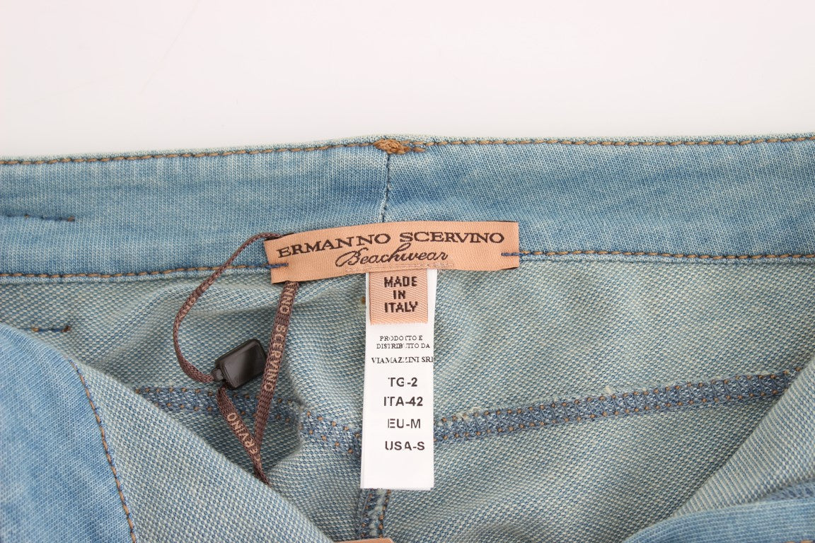 Ermanno Scervino Blue Capri Pants Cropped Women's Jeans
