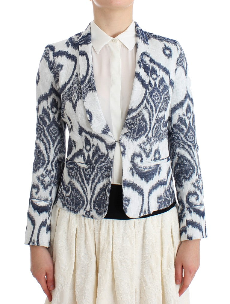 Christian Pellizzari Elegant Two-Tone Blue Short Women's Blazer