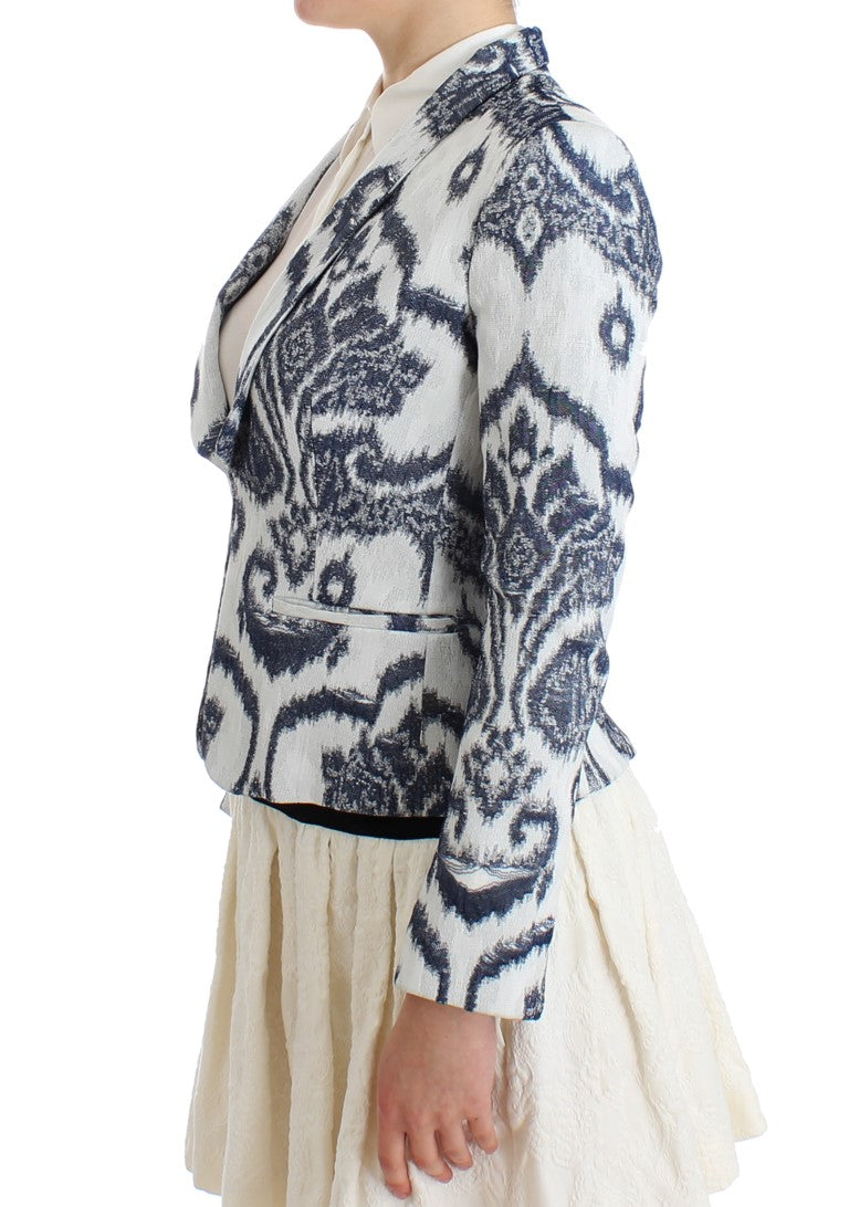 Christian Pellizzari Elegant Two-Tone Blue Short Women's Blazer