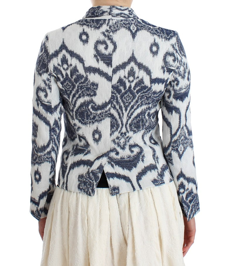 Christian Pellizzari Elegant Two-Tone Blue Short Women's Blazer