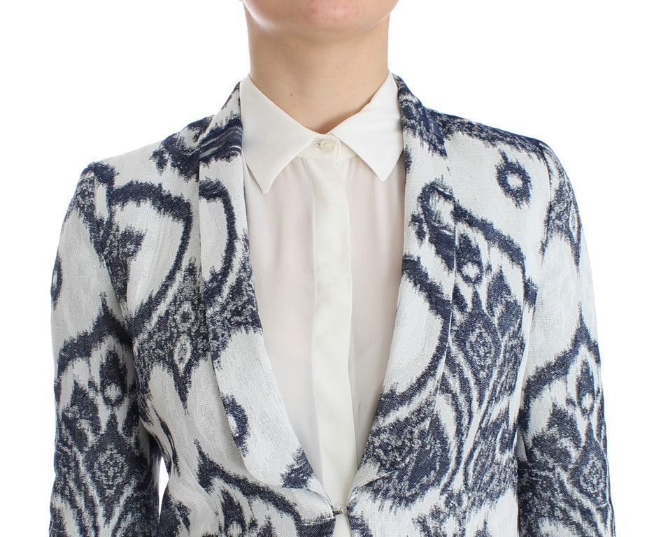 Christian Pellizzari Elegant Two-Tone Blue Short Women's Blazer