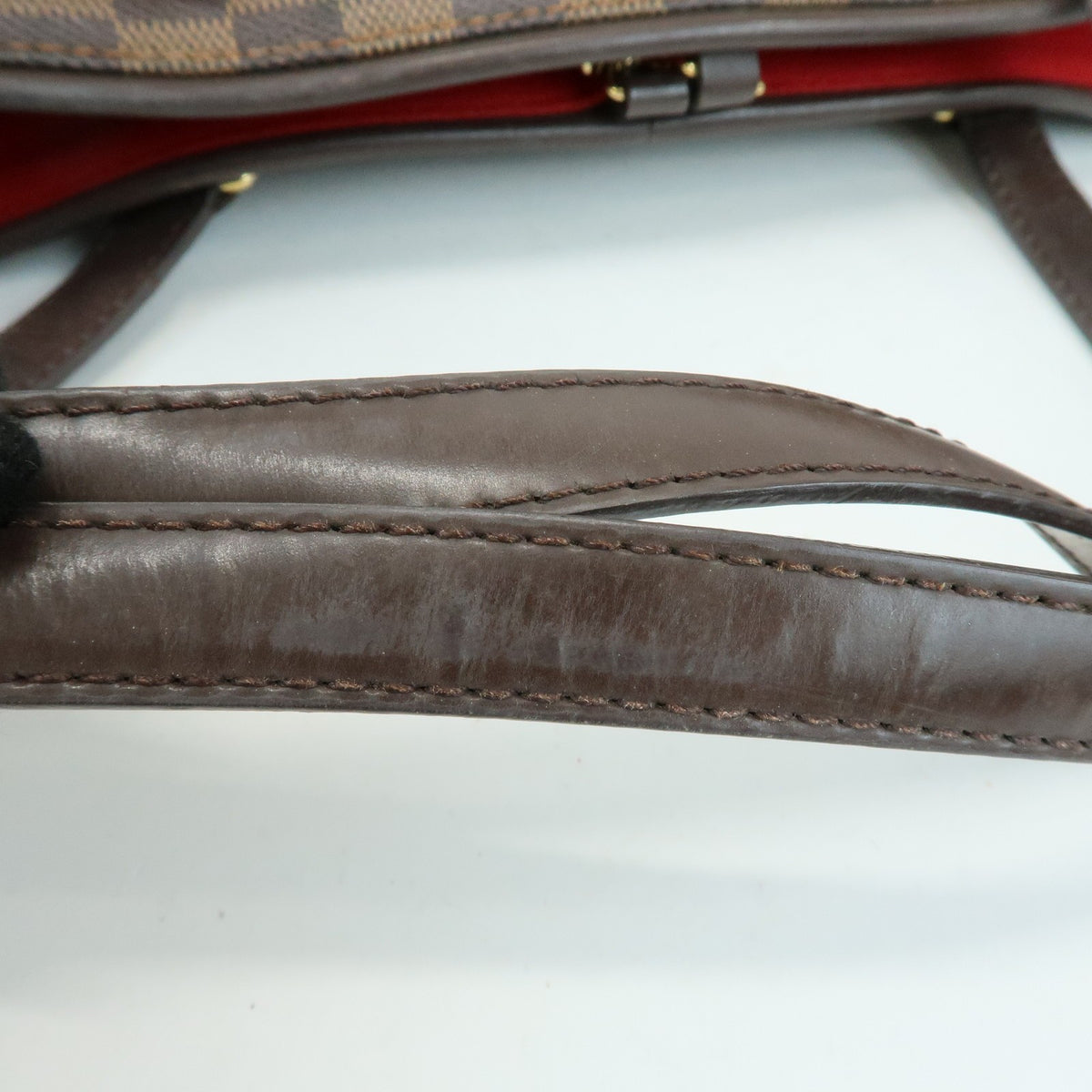 Louis Vuitton Manosque Damier Brown Canvas Handbag (Pre-Owned)