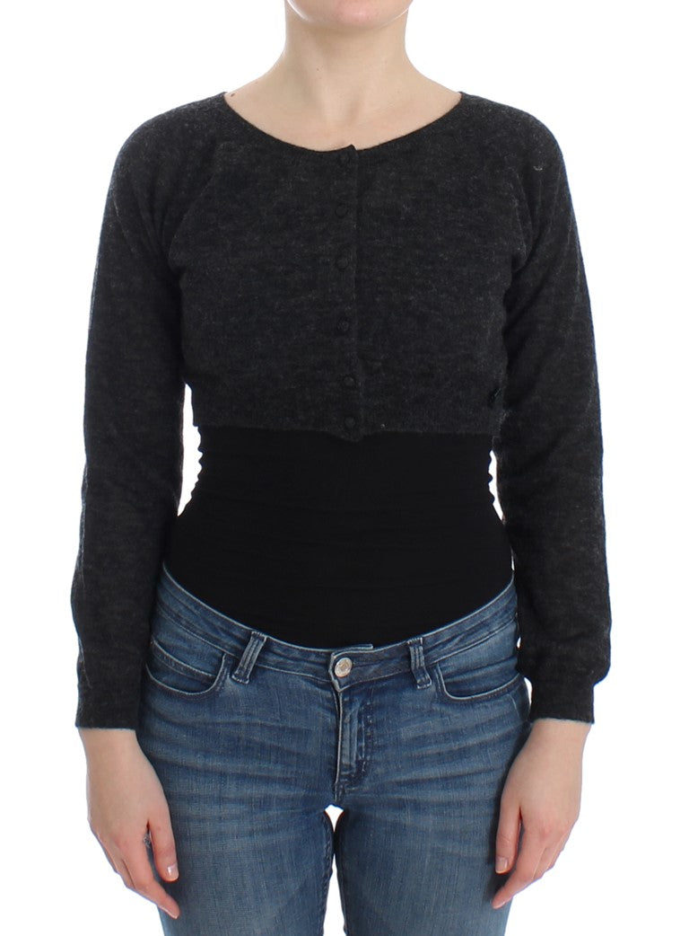Ermanno Scervino Chic Cropped Alpaca Wool Women's Sweater