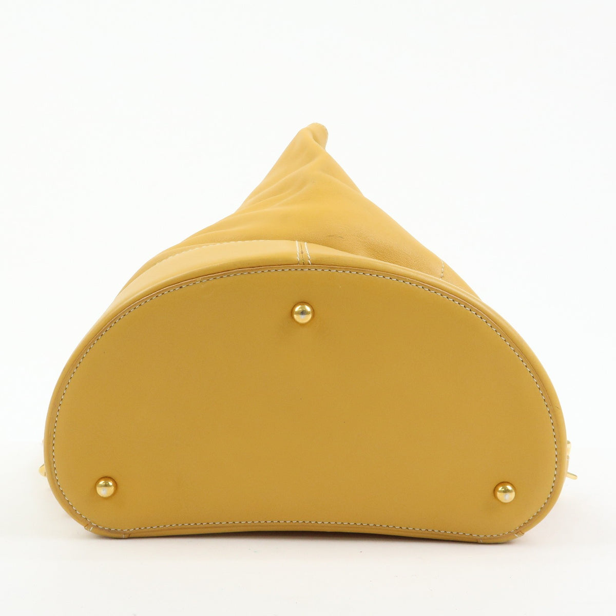Loewe Anton Leather Yellow Leather Backpack Bag (Pre-Owned)