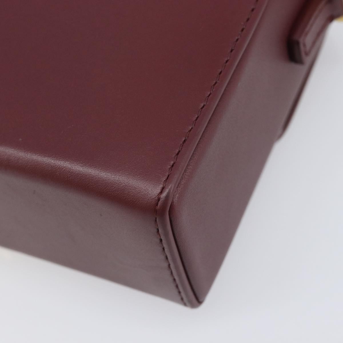 Christian Dior 30 Montaigne Box Leather Burgundy Leather Handbag (Pre-Owned)