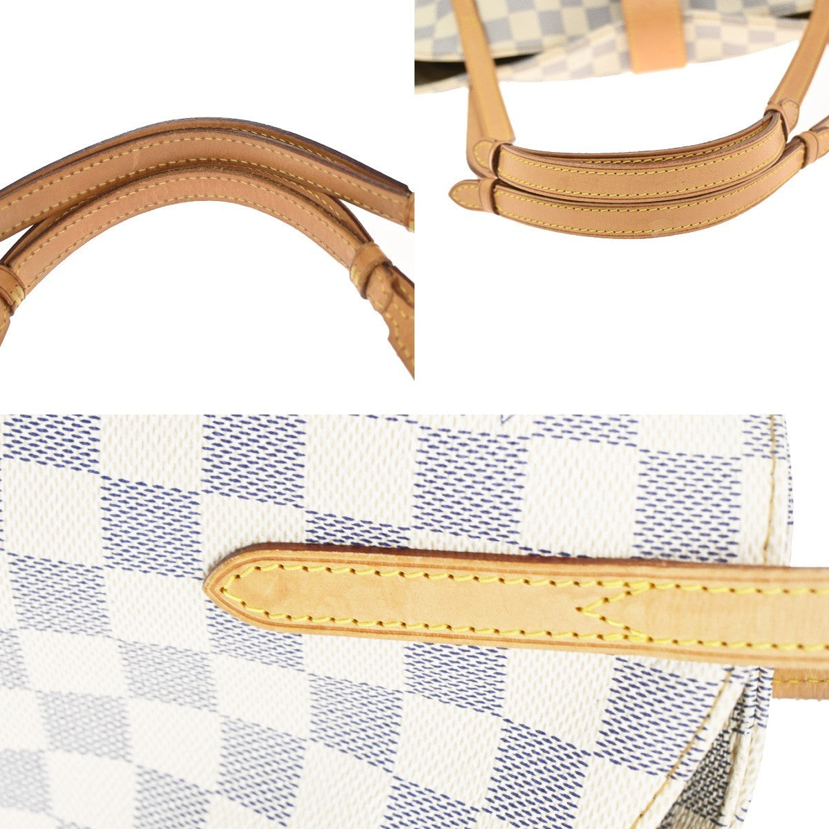 Louis Vuitton Salina Damier White Canvas Handbag (Pre-Owned)