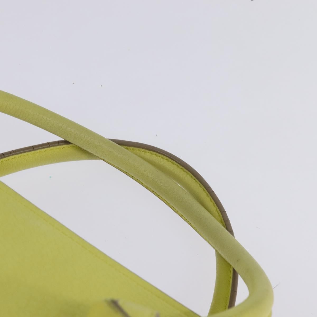 Celine Tie Knot Smooth Leather Yellow Leather Bag (Pre-Owned)
