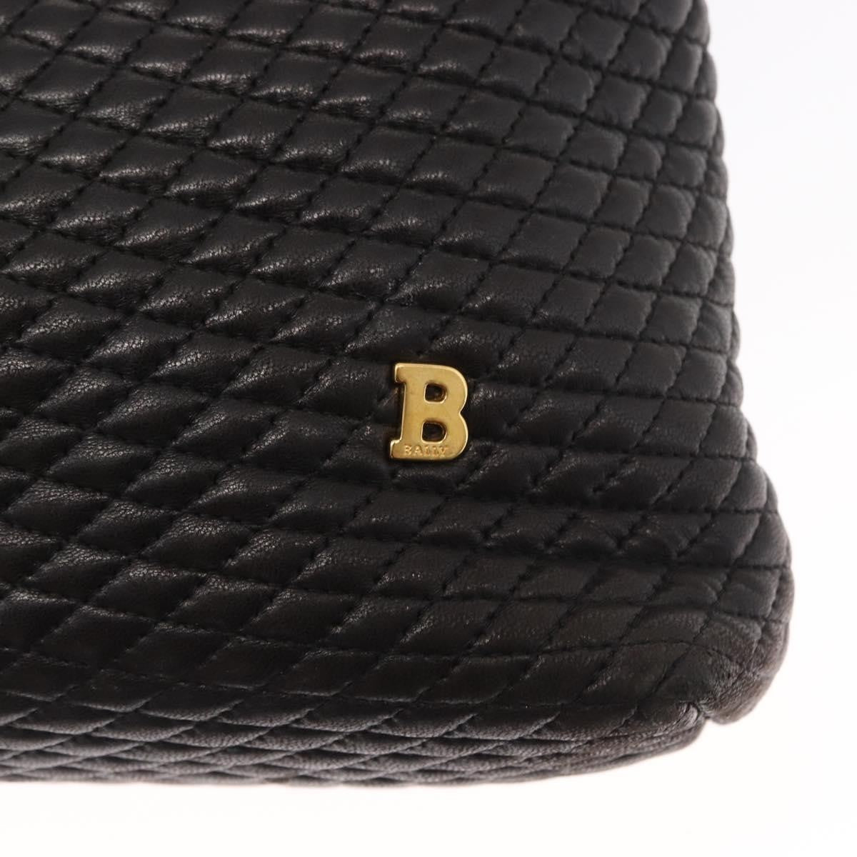 Bally Vintage Leather Black Leather Shoulder Bag Bag (Pre-Owned)