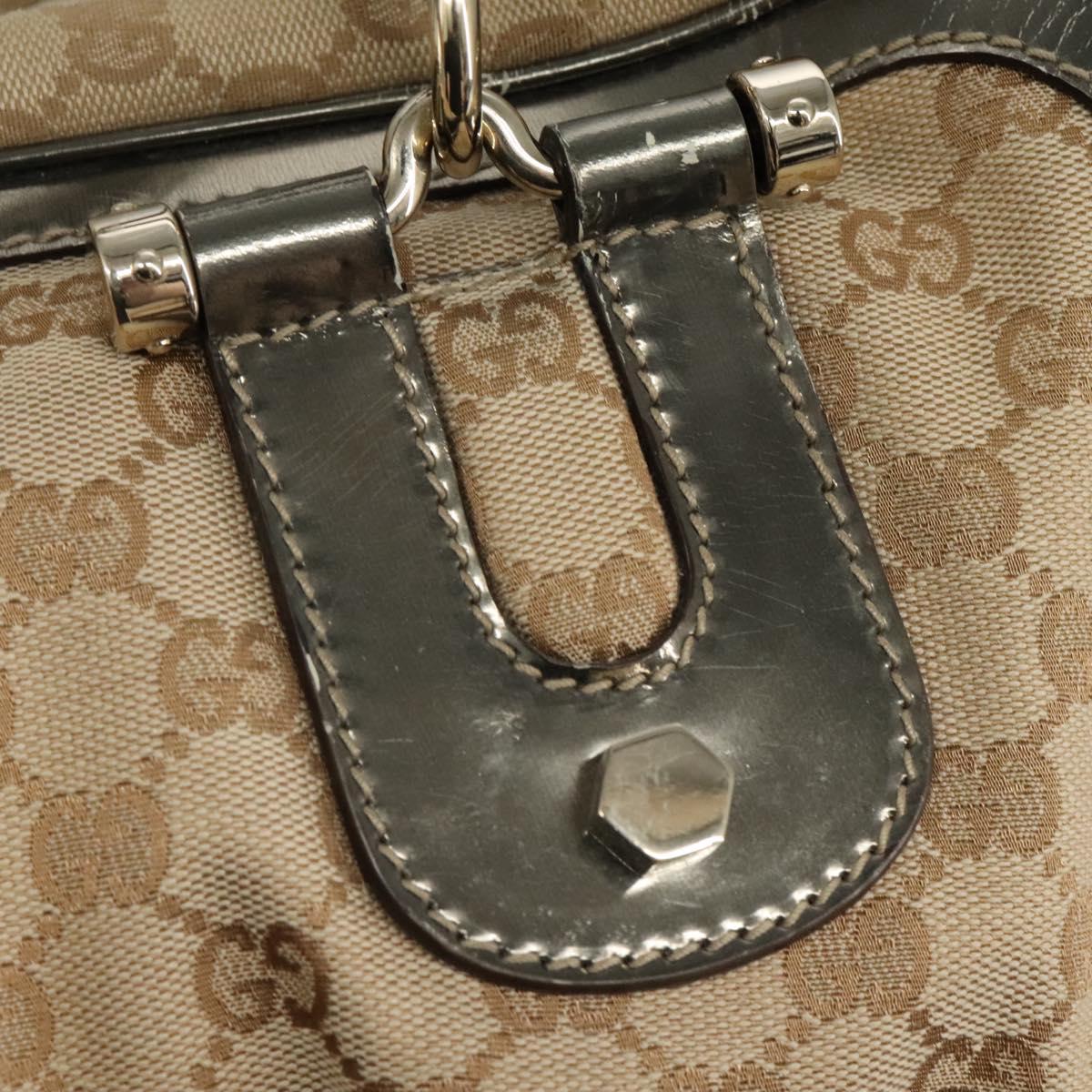 Gucci Bamboo Beige Canvas Handbag (Pre-Owned)