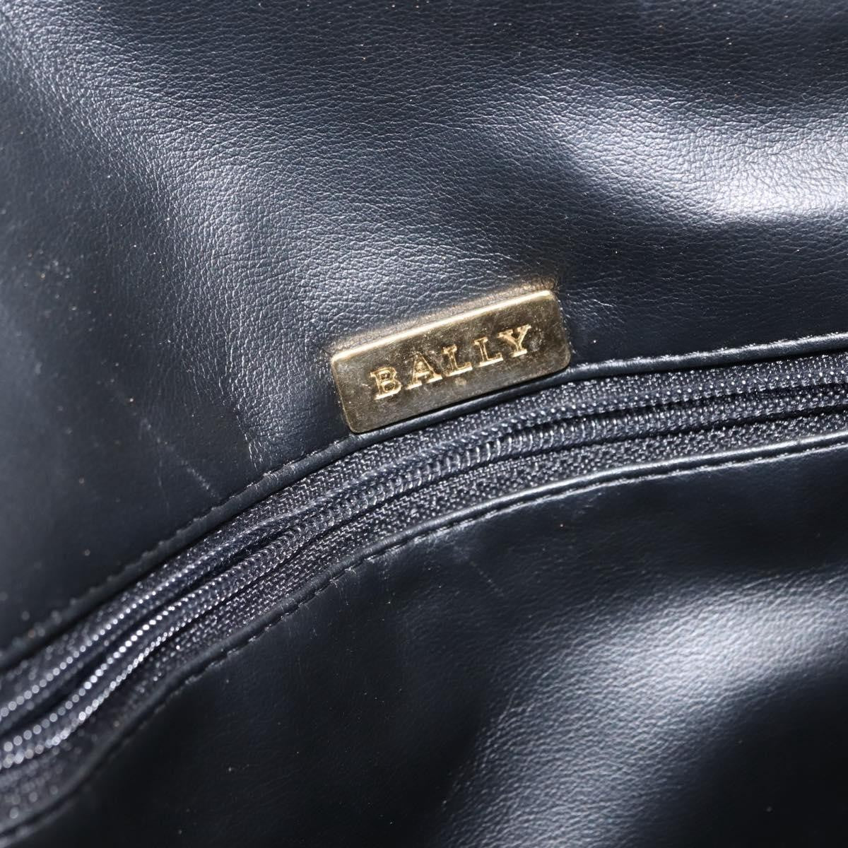 Bally Vintage Chain Quilted Leather Black Leather Shoulder Bag Bag (Pre-Owned)