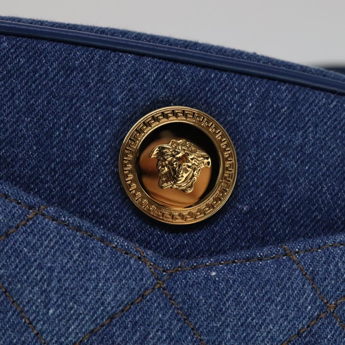Versace Blue Denim - Jeans Shoulder Bag (Pre-Owned)