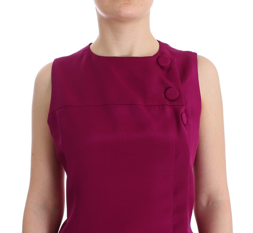 Barbara Casasola Stunning Silk Sleeveless Purple Women's Blouse