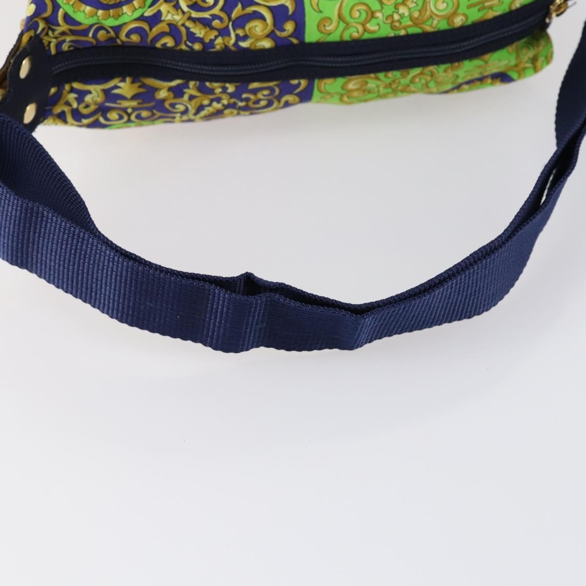 Versace Vintage Cotton Green Cotton Shoulder Bag Bag (Pre-Owned)
