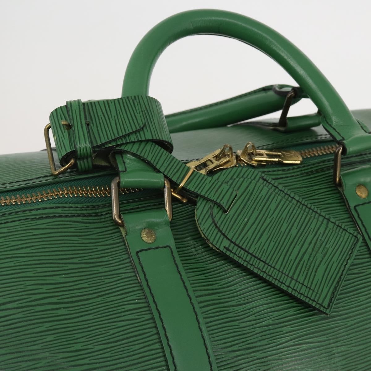 Louis Vuitton Keepall Epi Leather Green Leather Travel Bag Bag (Pre-Owned)
