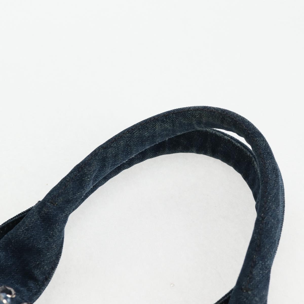 Prada Canapa Blue Canvas Tote Bag (Pre-Owned)