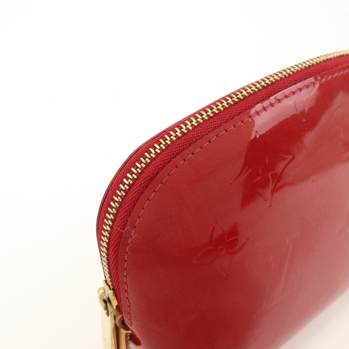 Louis Vuitton Cosmetic Monogram Vernis Red Patent_Leather Toiletry Case Accessory (Pre-Owned)