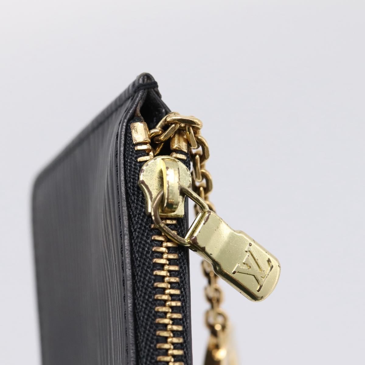 Louis Vuitton Pochette Clés Epi Black Leather Wallets Accessory (Pre-Owned)