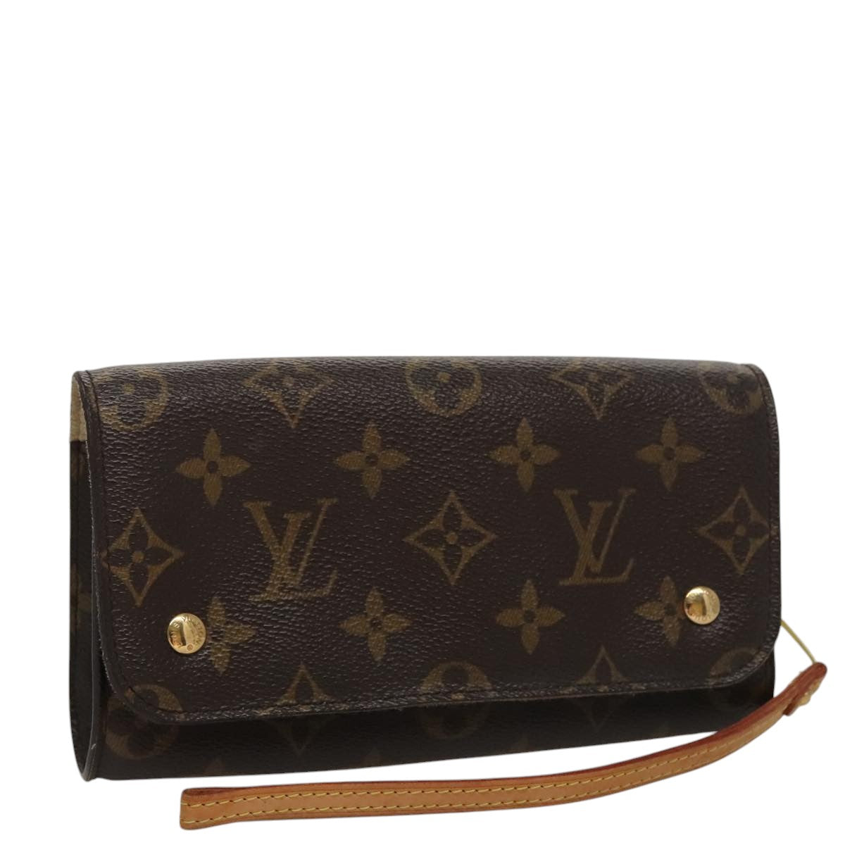 Louis Vuitton Brown Canvas Clutch Bag (Pre-Owned)