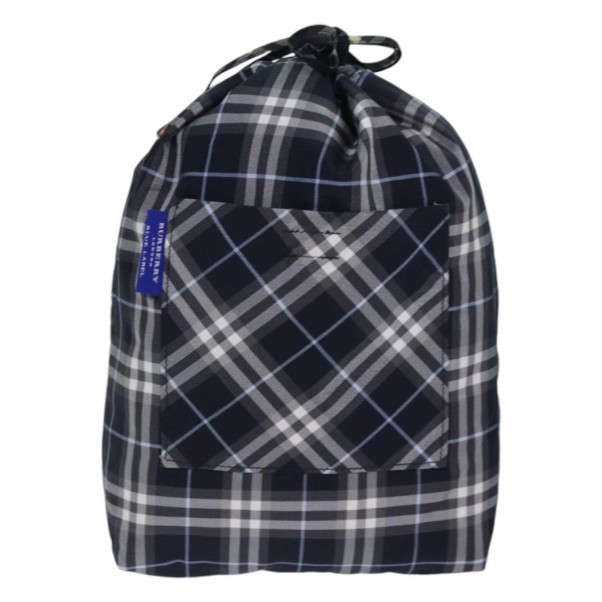 Burberry Nova Check Blue Label Nylon Black Nylon Clutche & Pouche Bag (Pre-Owned)