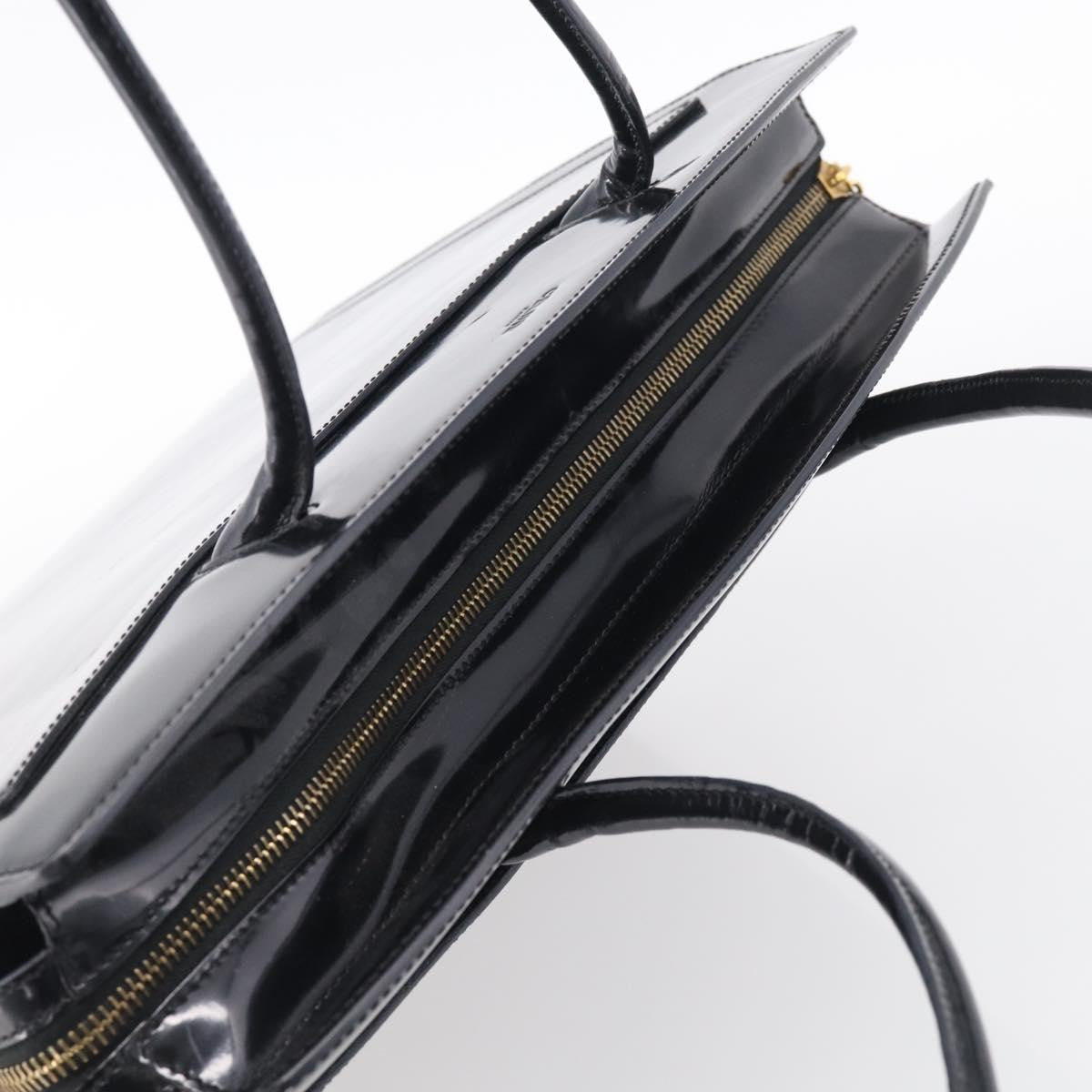 Celine Tote Leather Black Patent_Leather Tote Bag Bag (Pre-Owned)