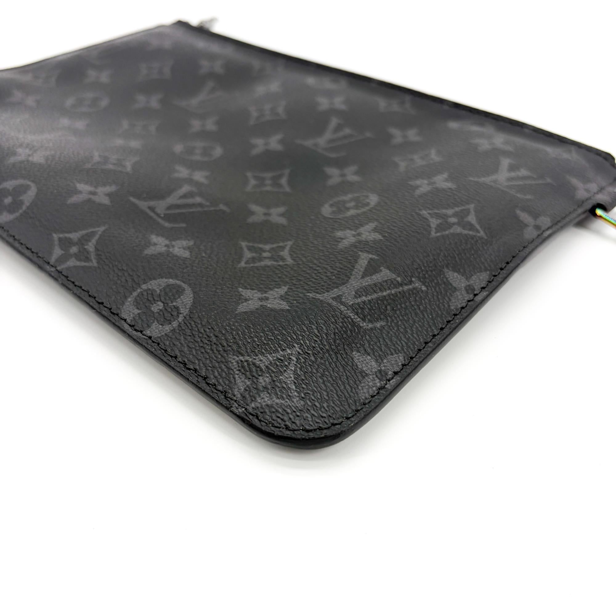 Louis Vuitton Pochette Voyage Monogram Eclipse Canvas Black Canvas Clutche & Pouche Bag (Pre-Owned)