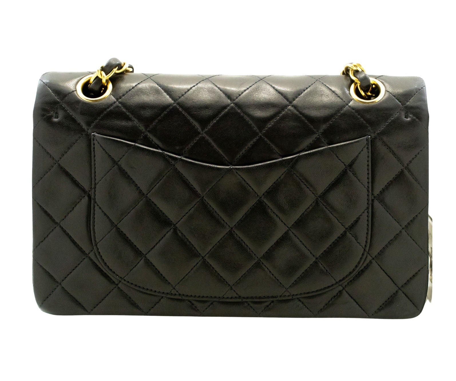 Chanel Timeless 23 Black Leather Shoulder Bag (Pre-Owned)