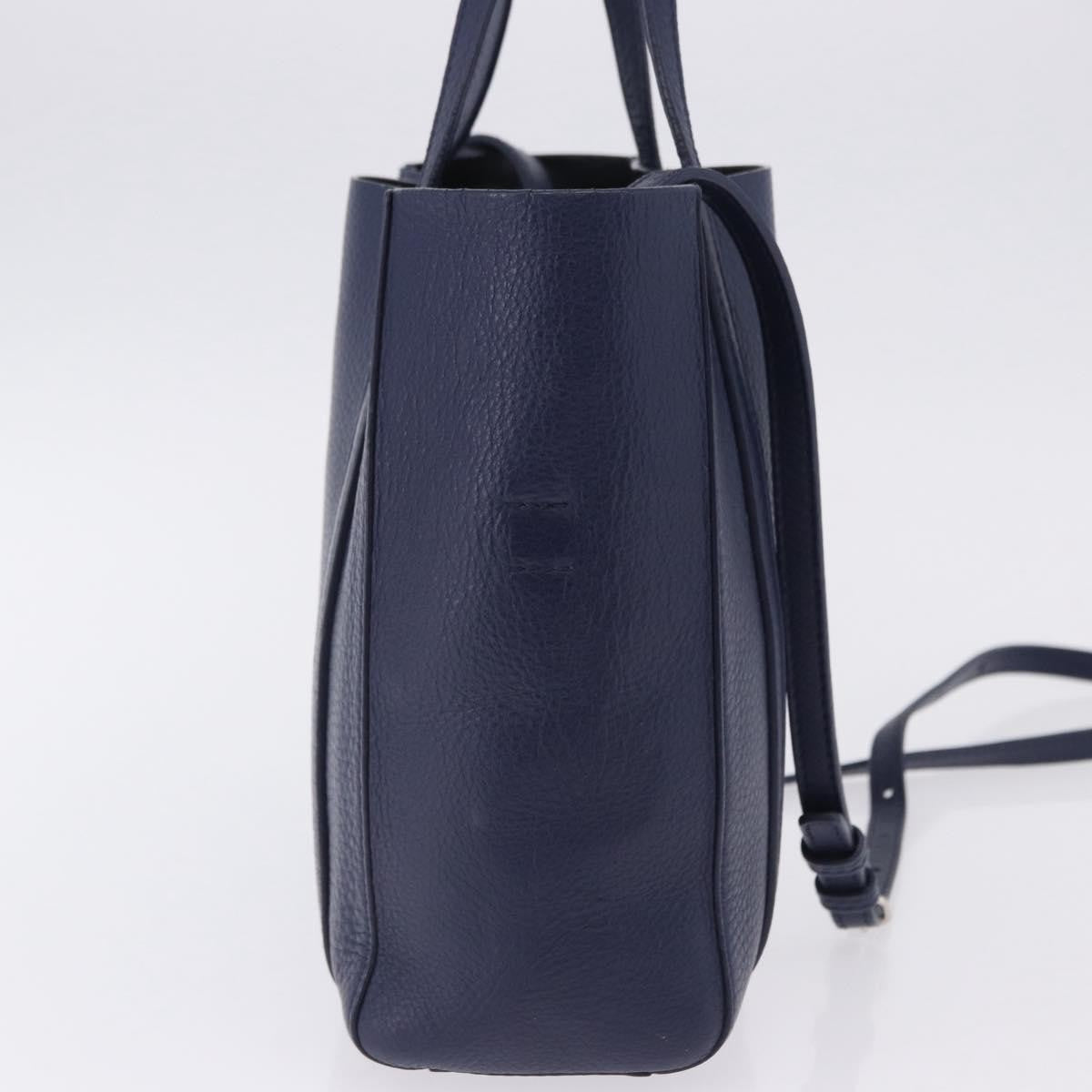 Balenciaga Everyday Tote Leather Navy Leather Tote Bag Bag (Pre-Owned)