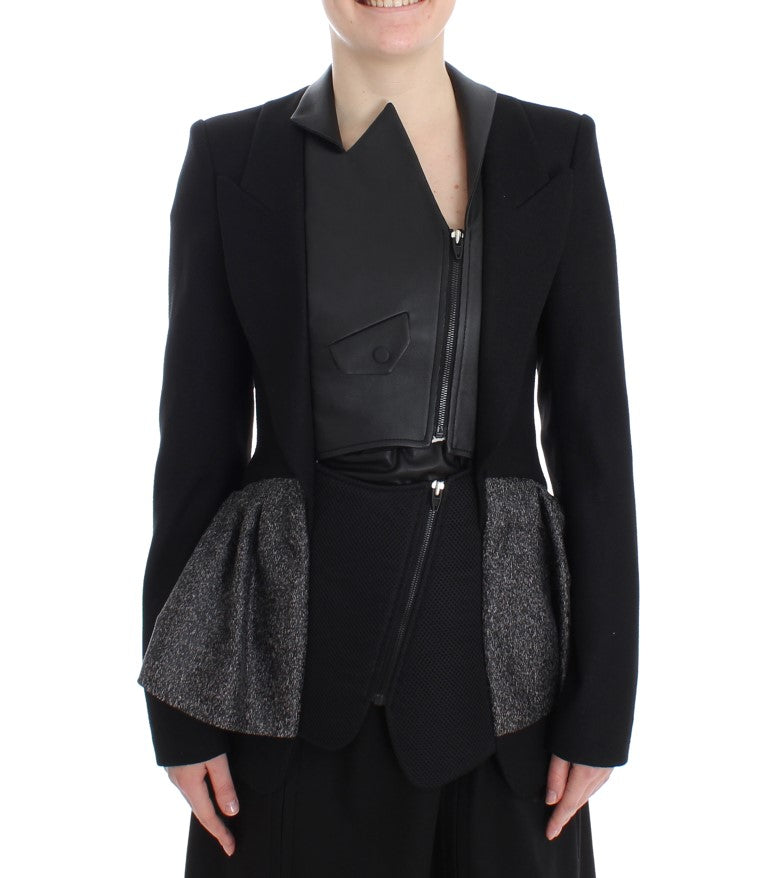KAALE SUKTAE Black Short Blazer Coat Biker Women's Jacket