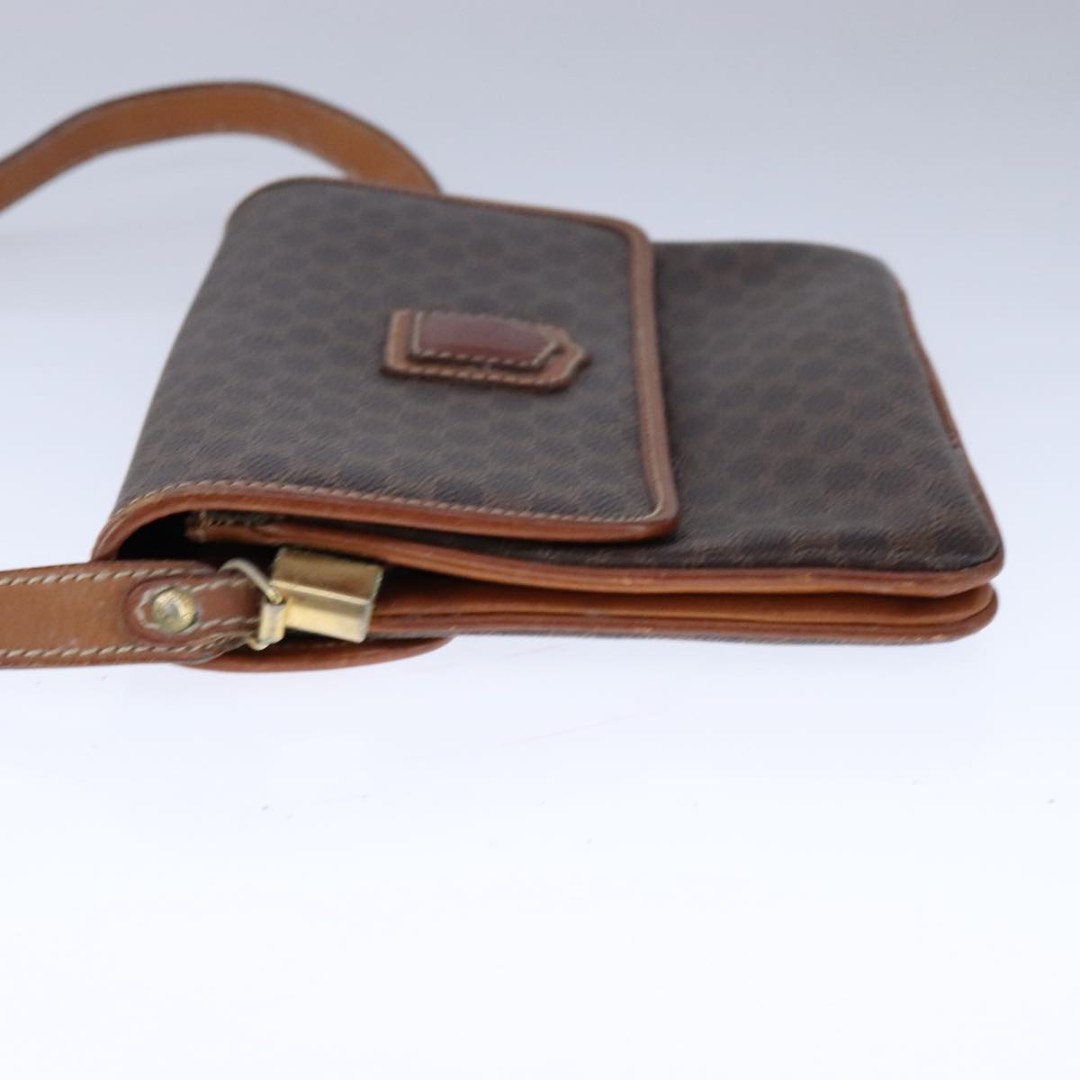 Céline Macadam Brown Canvas Shoulder Bag (Pre-Owned)