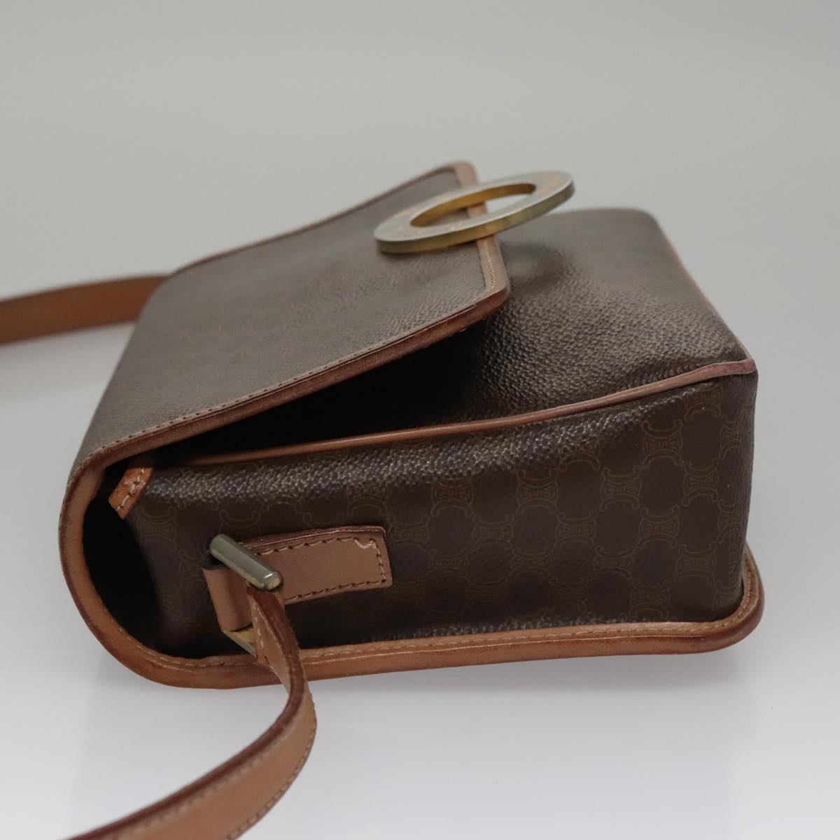 Céline Macadam Brown Canvas Shoulder Bag (Pre-Owned)