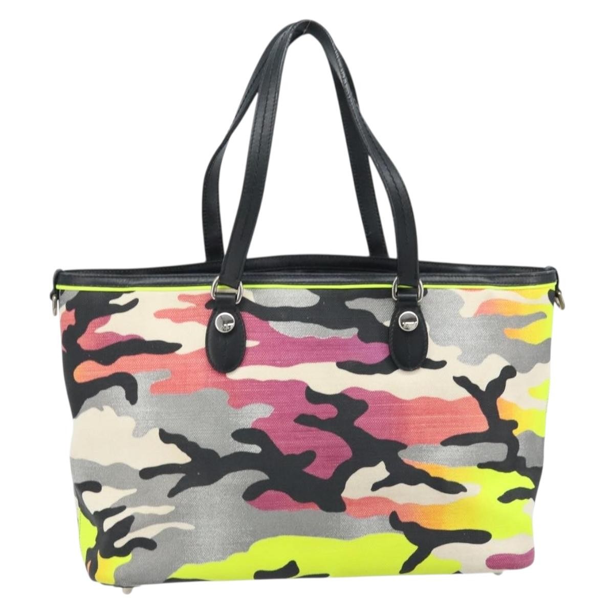 Christian Dior Open Limited Edition Anselm Reyle Camouflage Canvas Multicolour Canvas Tote Bag Bag (Pre-Owned)