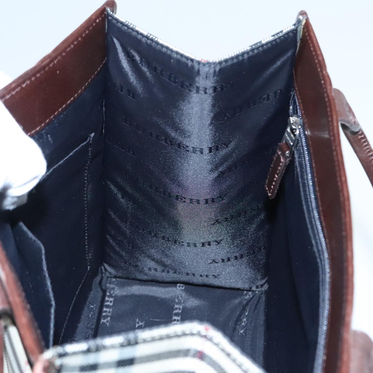 Burberry Nova Check Beige Canvas Tote Bag (Pre-Owned)
