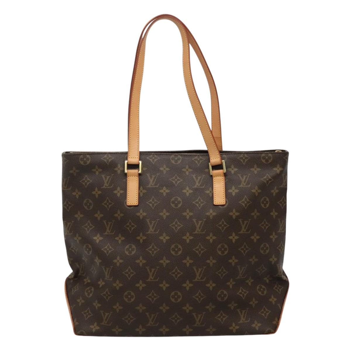 Louis Vuitton Cabas Mezzo Brown Canvas Tote Bag (Pre-Owned)