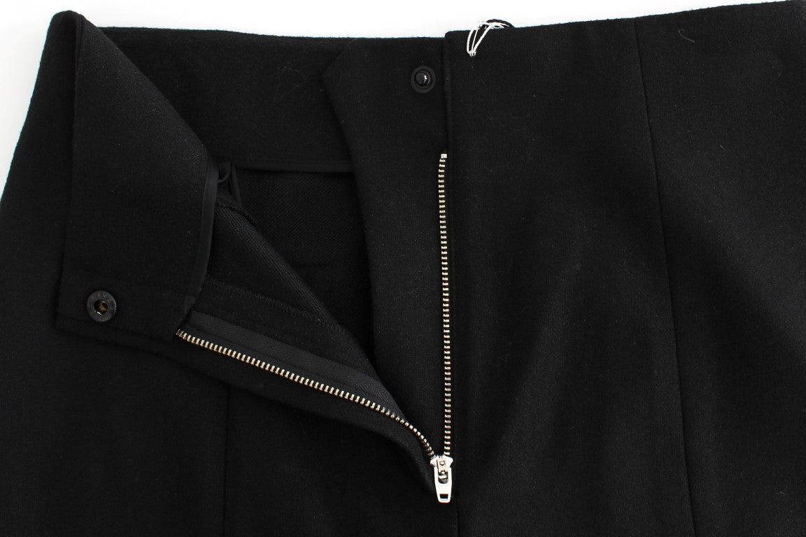 KAALE SUKTAE Black High Waist Straight Slim Dress Women's Pants