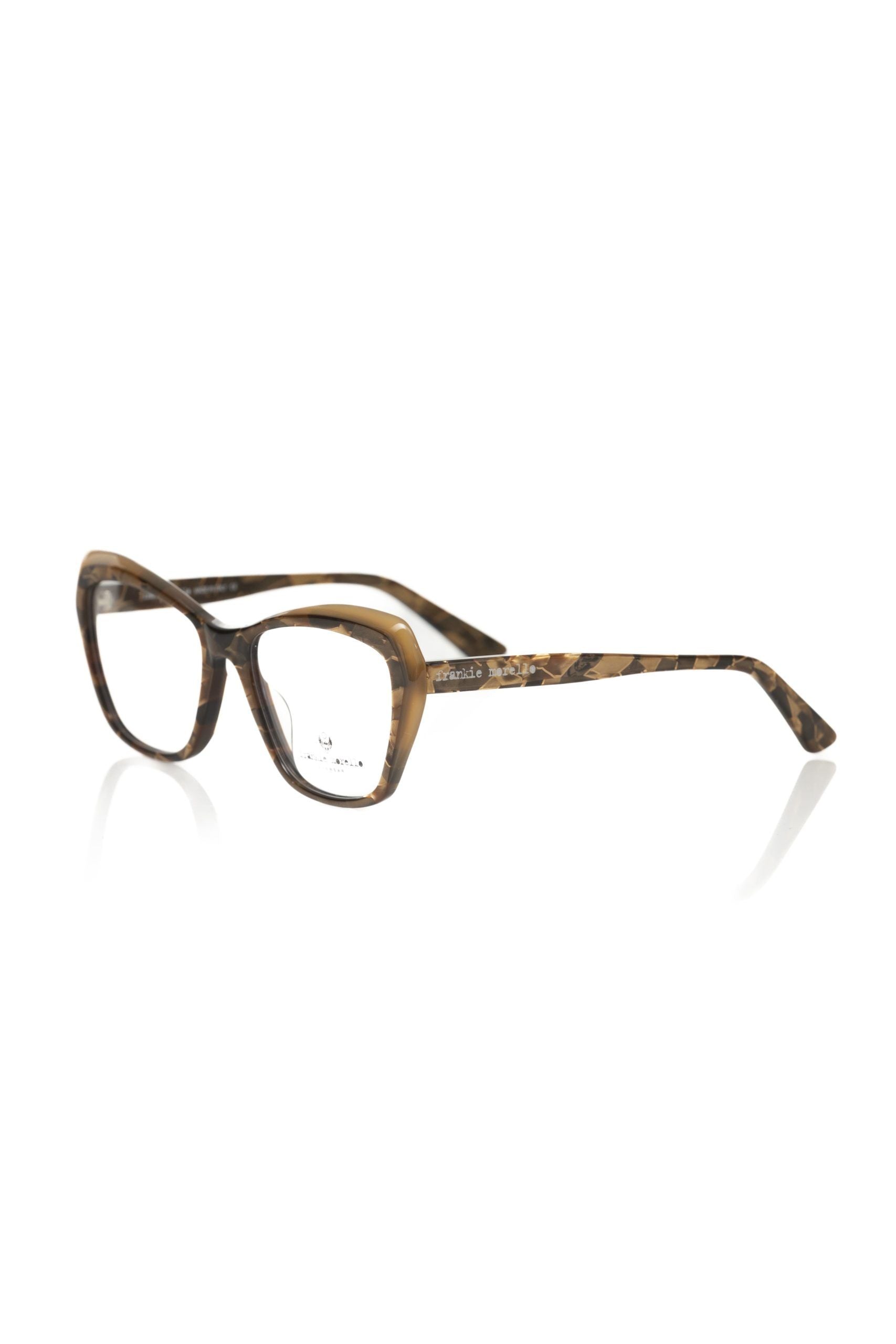 Frankie Morello Beige Acetate Women's Eyeglass Women's Frame