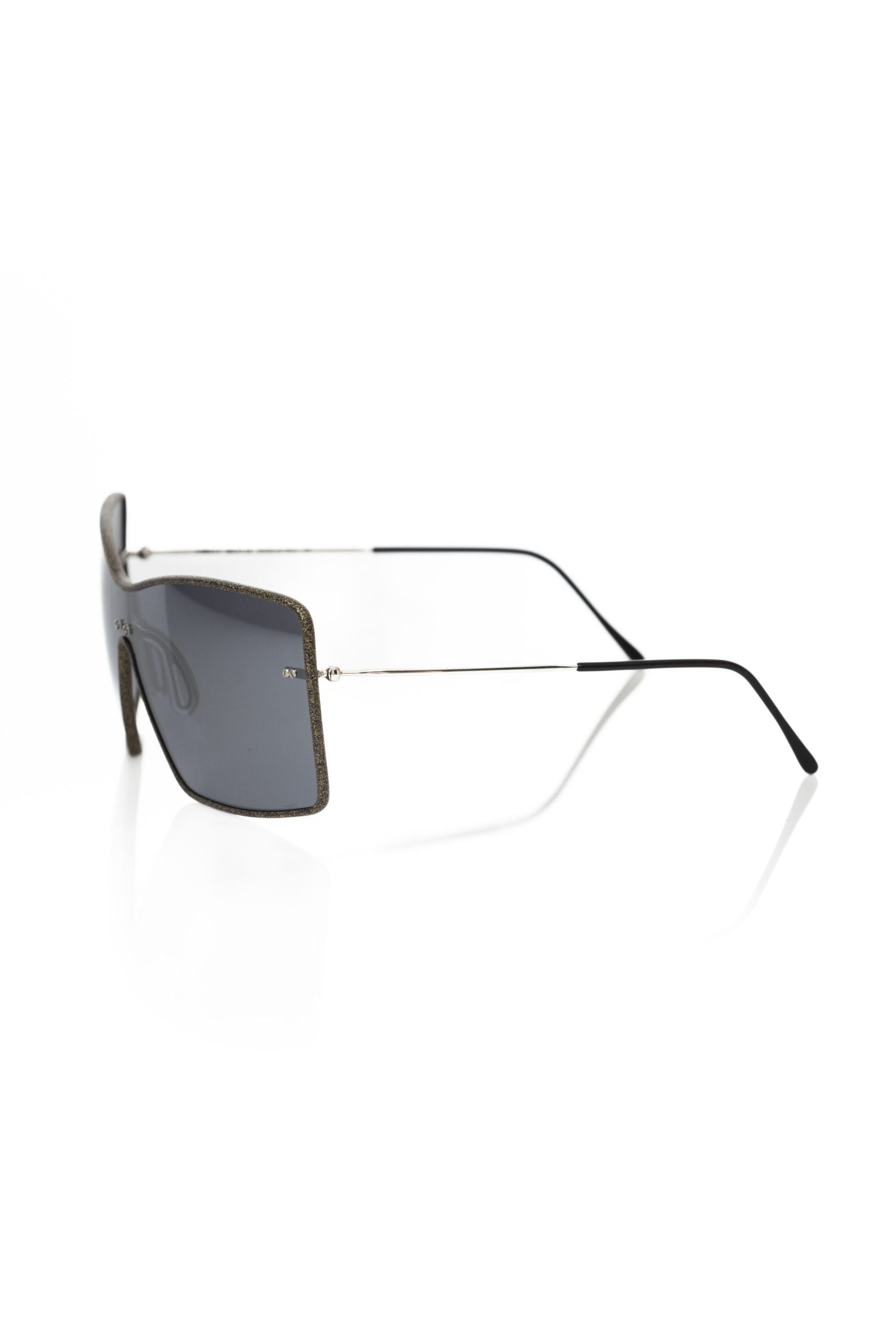 Frankie Morello Black Metallic Fiber Women Women's Sunglasses