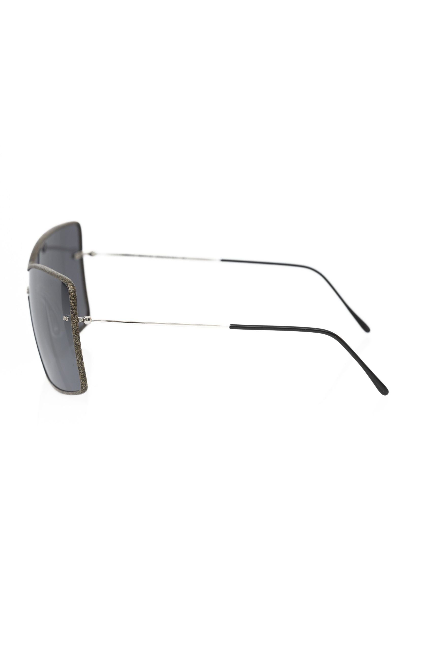 Frankie Morello Black Metallic Fiber Women Women's Sunglasses