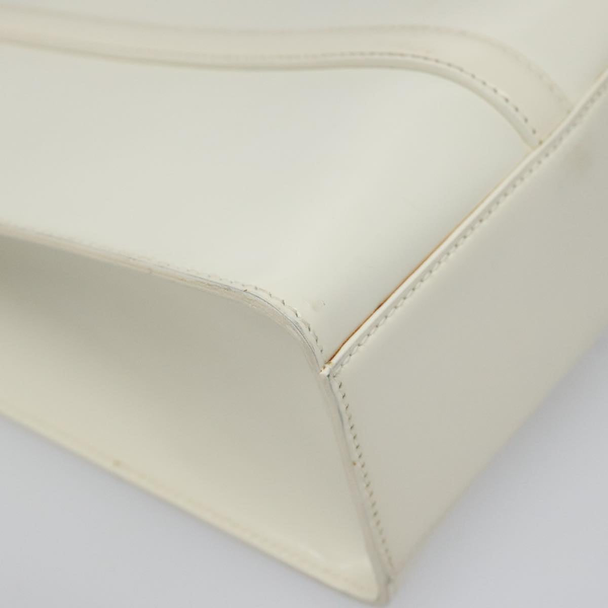Prada Shopping Beige Patent Leather Shoulder Bag (Pre-Owned)