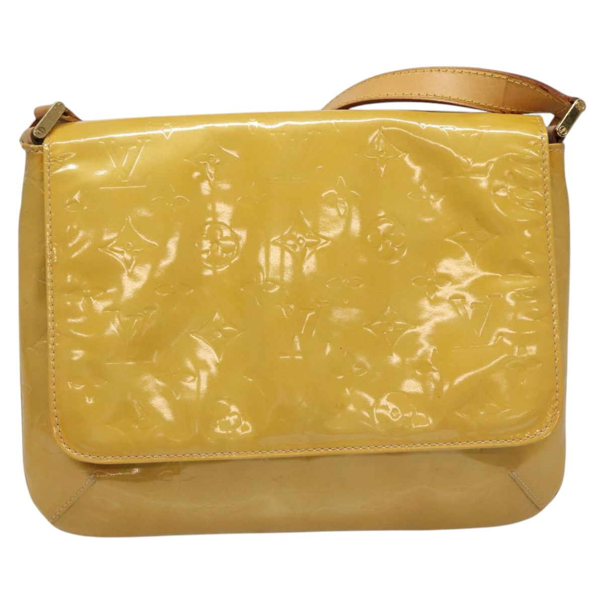 Louis Vuitton Thompson Street Beige Patent Leather Shoulder Bag (Pre-Owned)