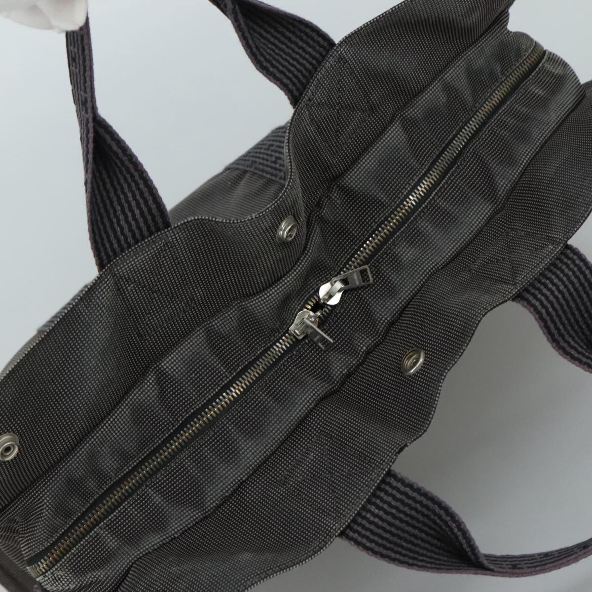 Hermès Herline Grey Canvas Tote Bag (Pre-Owned)