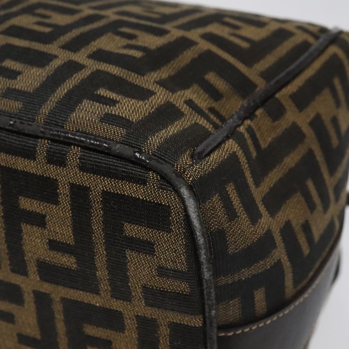 Fendi Zucca Brown Canvas Handbag (Pre-Owned)