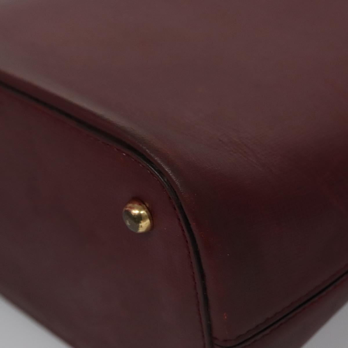 Cartier Must Line Burgundy Leather Handbag (Pre-Owned)