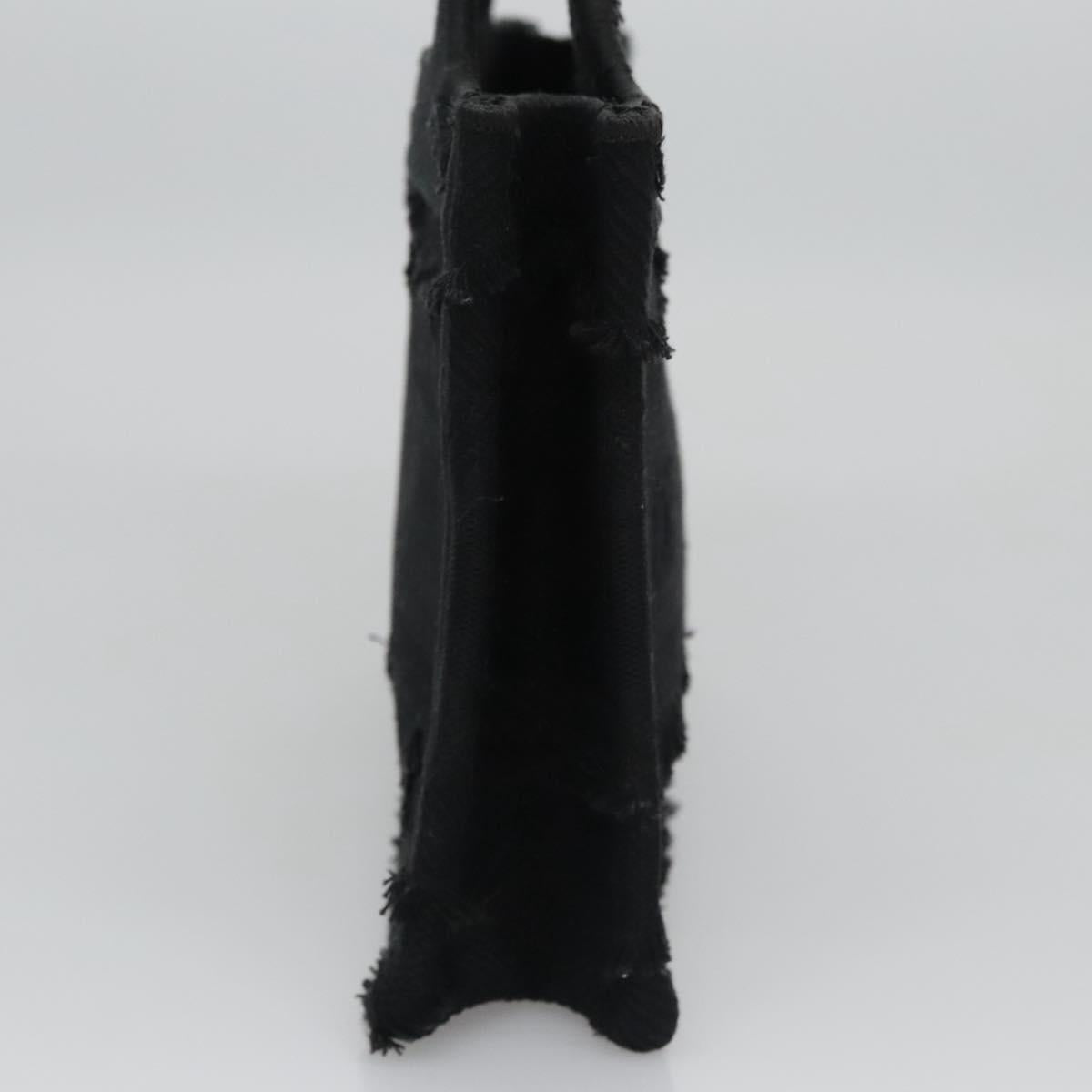 Dior Book Tote Black Canvas Tote Bag (Pre-Owned)