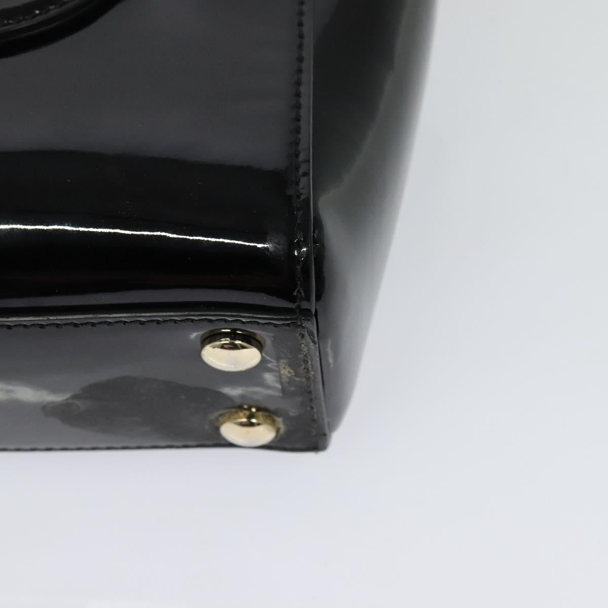 Versace Black Patent Leather Handbag (Pre-Owned)