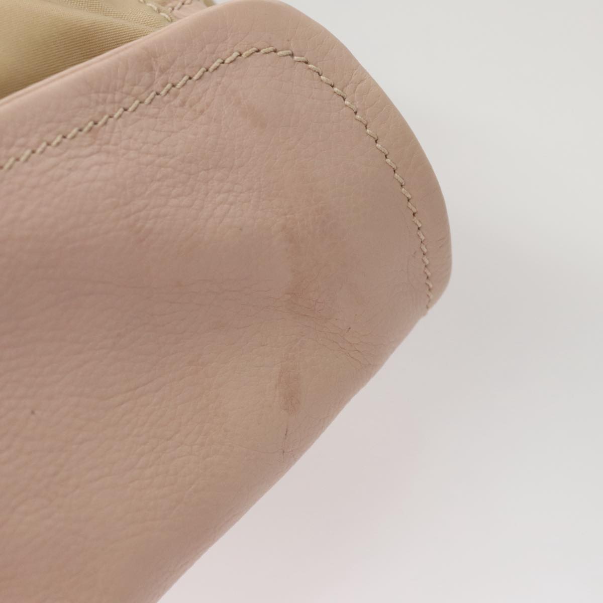 Prada Beige Synthetic Shoulder Bag (Pre-Owned)