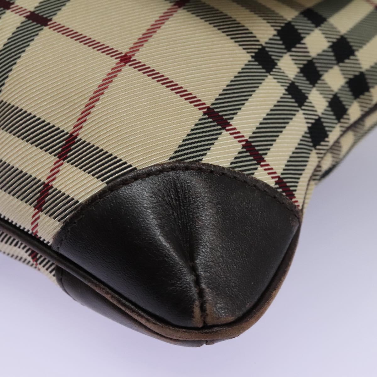 Burberry Nova Check Beige Canvas Shoulder Bag (Pre-Owned)