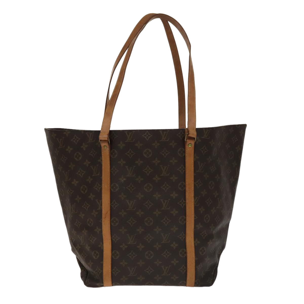 Louis Vuitton Shopping Brown Canvas Tote Bag (Pre-Owned)